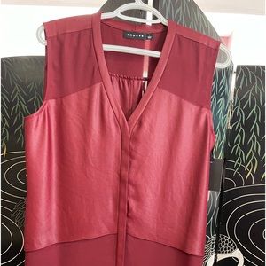 Trouvé woman’s blouse, size M, red pomegranate, New with tags